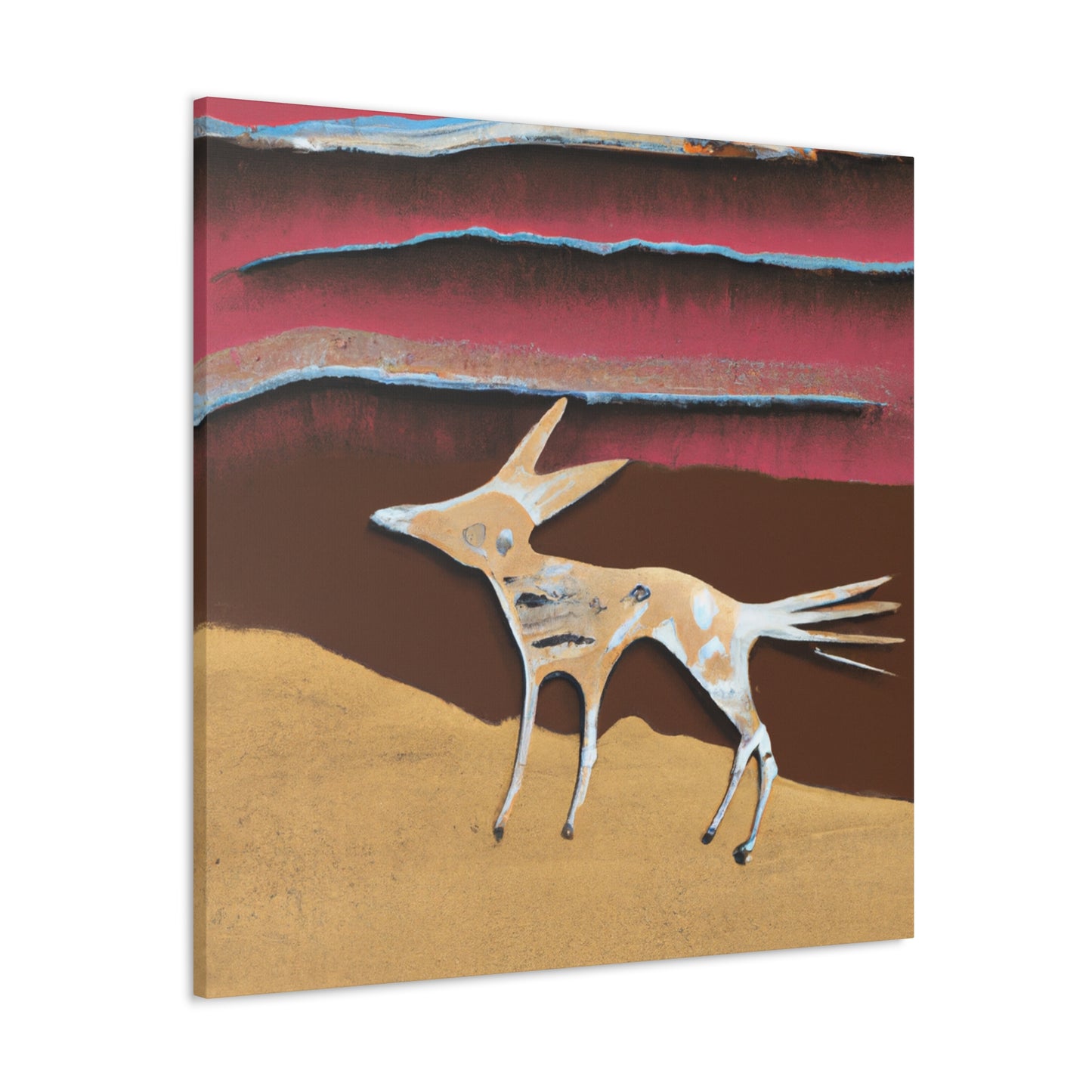 "Coyote in Minimalism" - Canvas