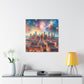 "Vibrant Urban Serenity" - Canvas