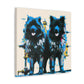 "Keeshond Through Time" - Canvas