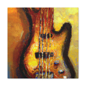 "Bass Guitar Impressionism" - Canvas