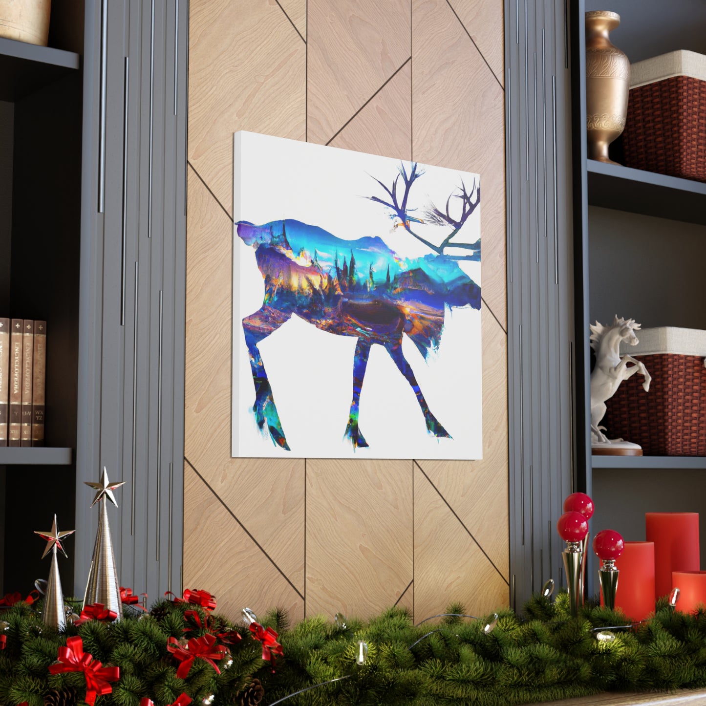 Elk in Art Deco - Canvas