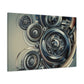 "Reflective Revolutions: Hubcaps" - Canvas