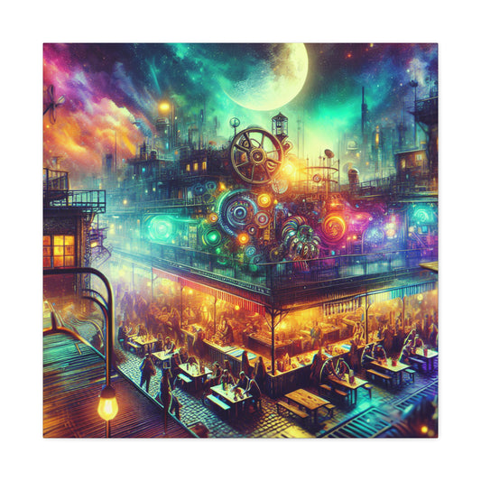 "Enigmatic Twilight Bazaar" - Canvas