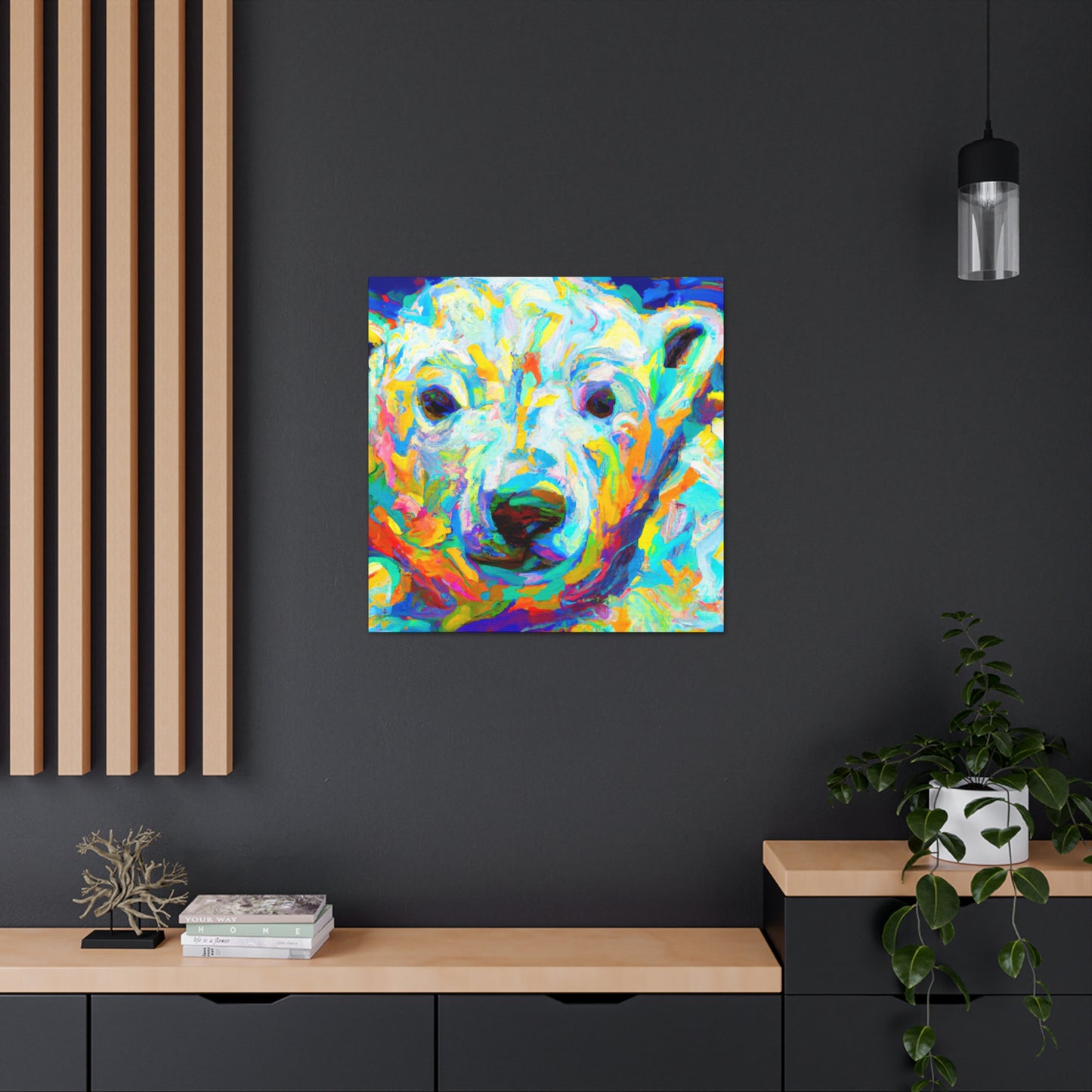 Polar Bear in Fauve - Canvas