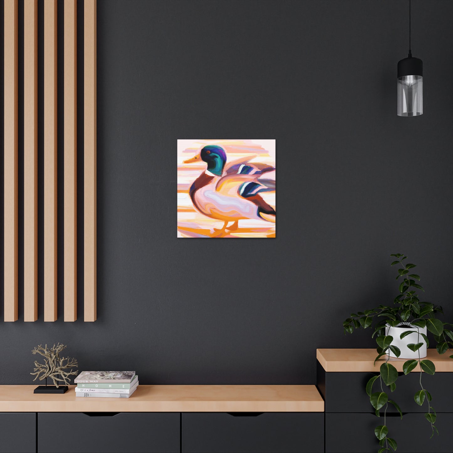 Mallard in Moonlight - Canvas