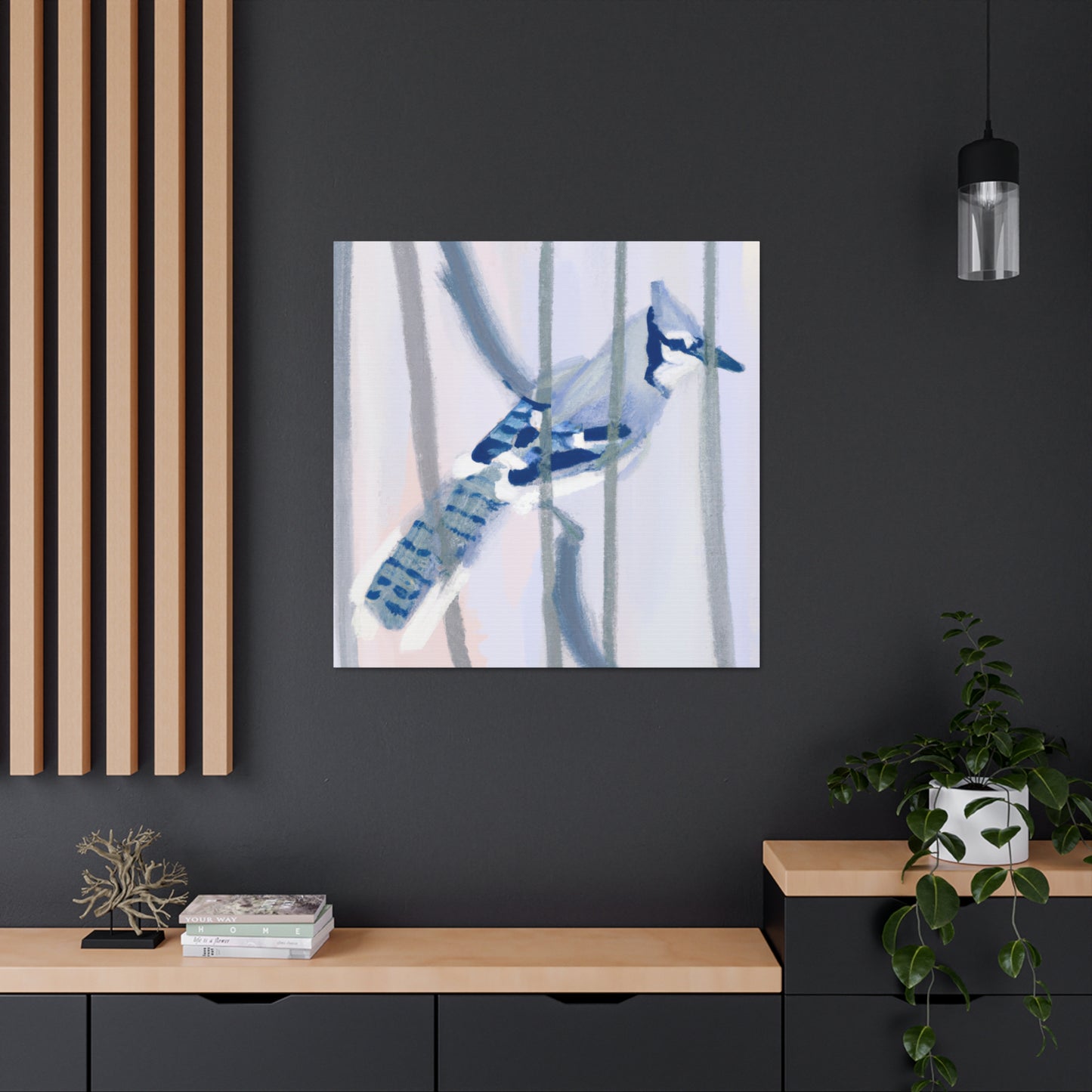 "Blue Jay In Flight" - Canvas