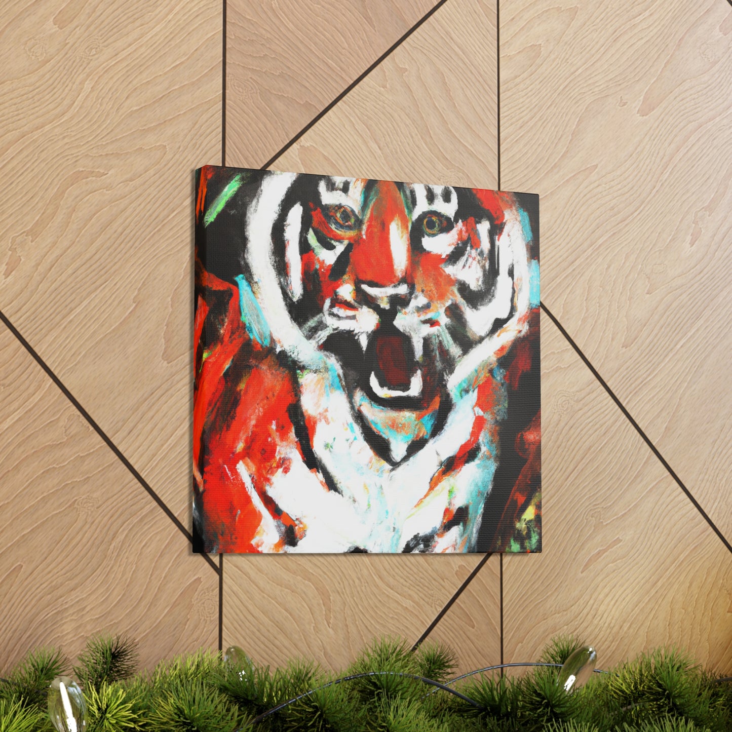 Roaring Bengal Tiger - Canvas