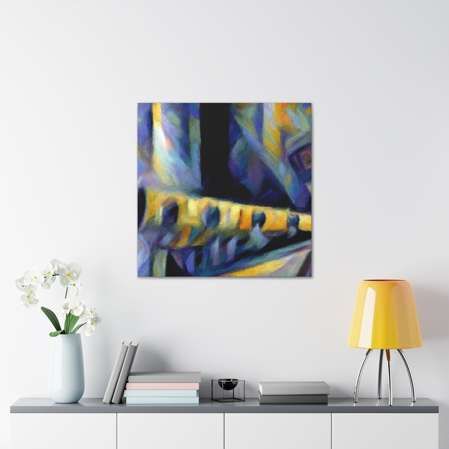 "Flute in Joyous Hues" - Canvas