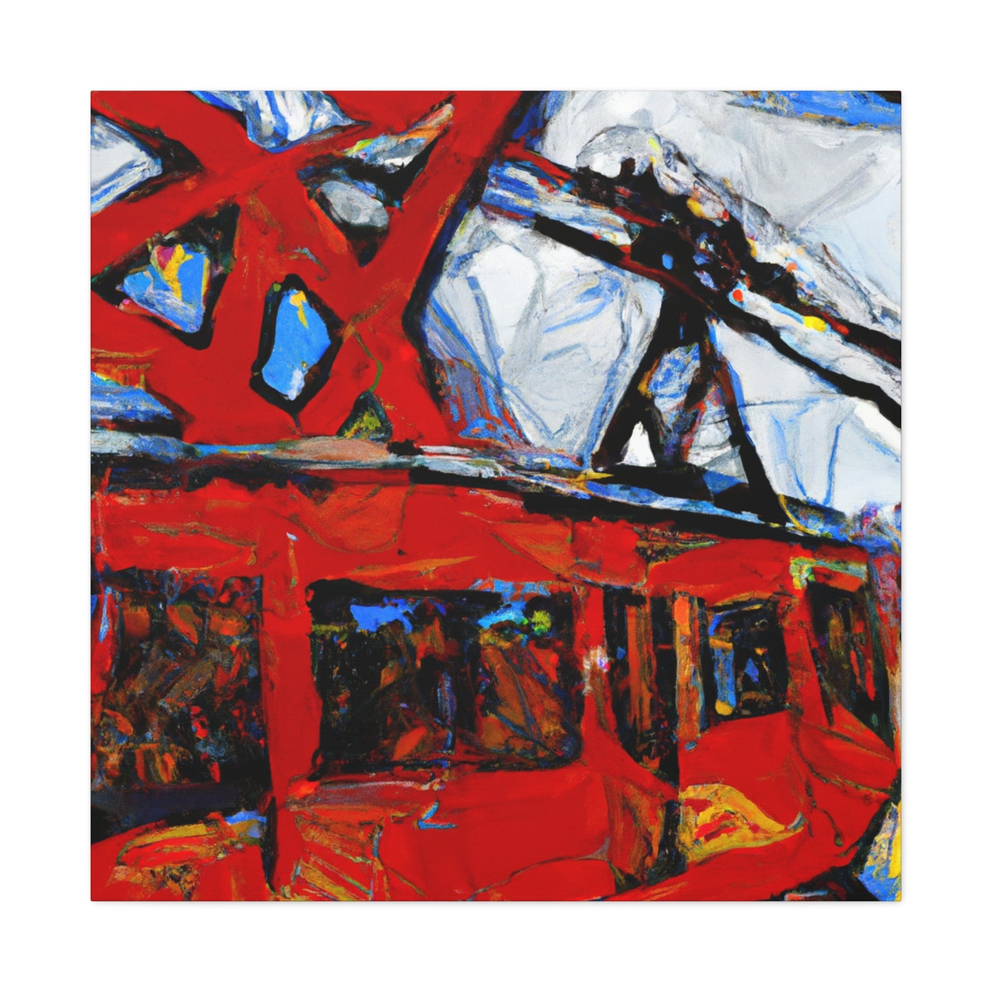 "Cable Car Expressionism" - Canvas