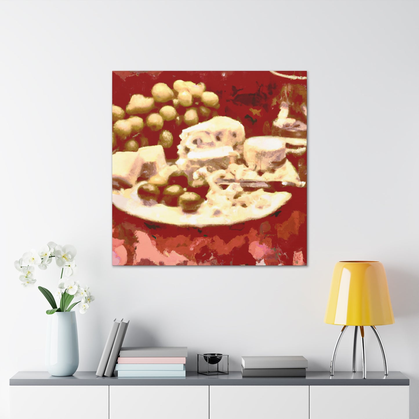 Cheese and Grapes Ablaze - Canvas