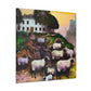 "Sheep in Art Deco" - Canvas