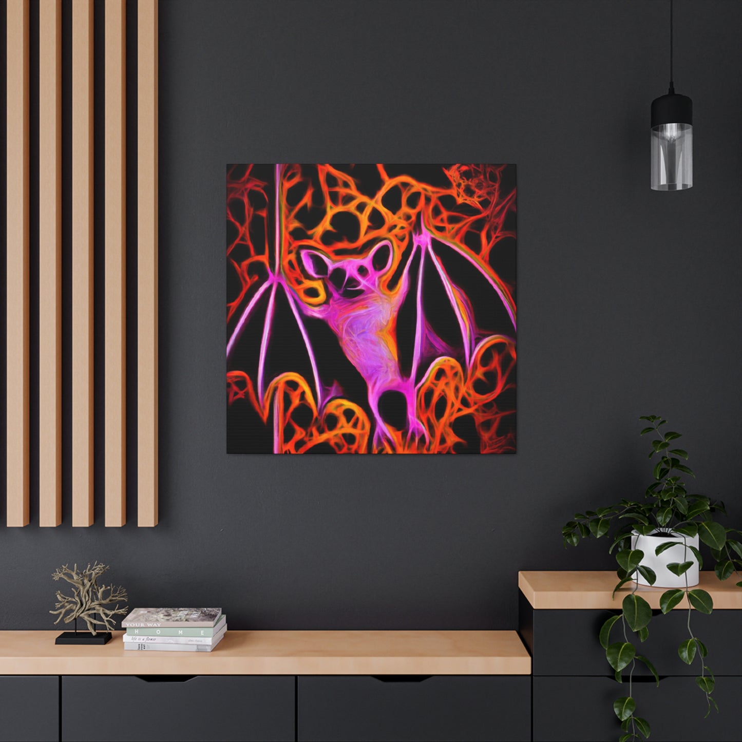 "Flying Fox in Flight". - Canvas