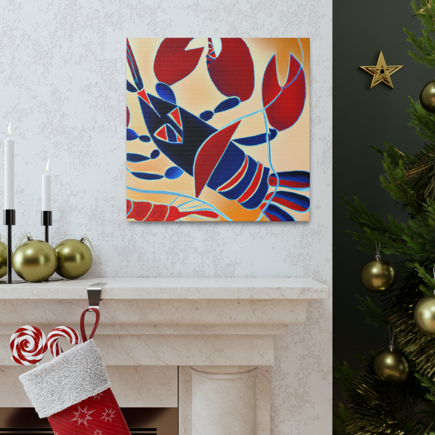 Lobster in Art Deco - Canvas