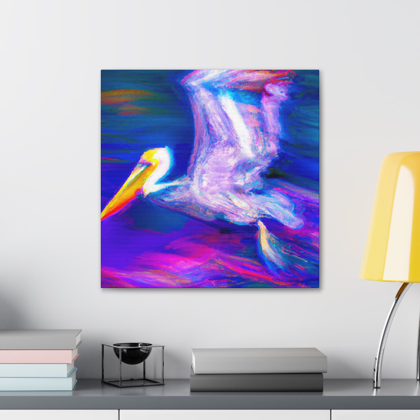 "Pelican in Impressionism" - Canvas