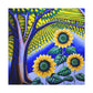 "Sunflower Ablaze in Gold" - Canvas