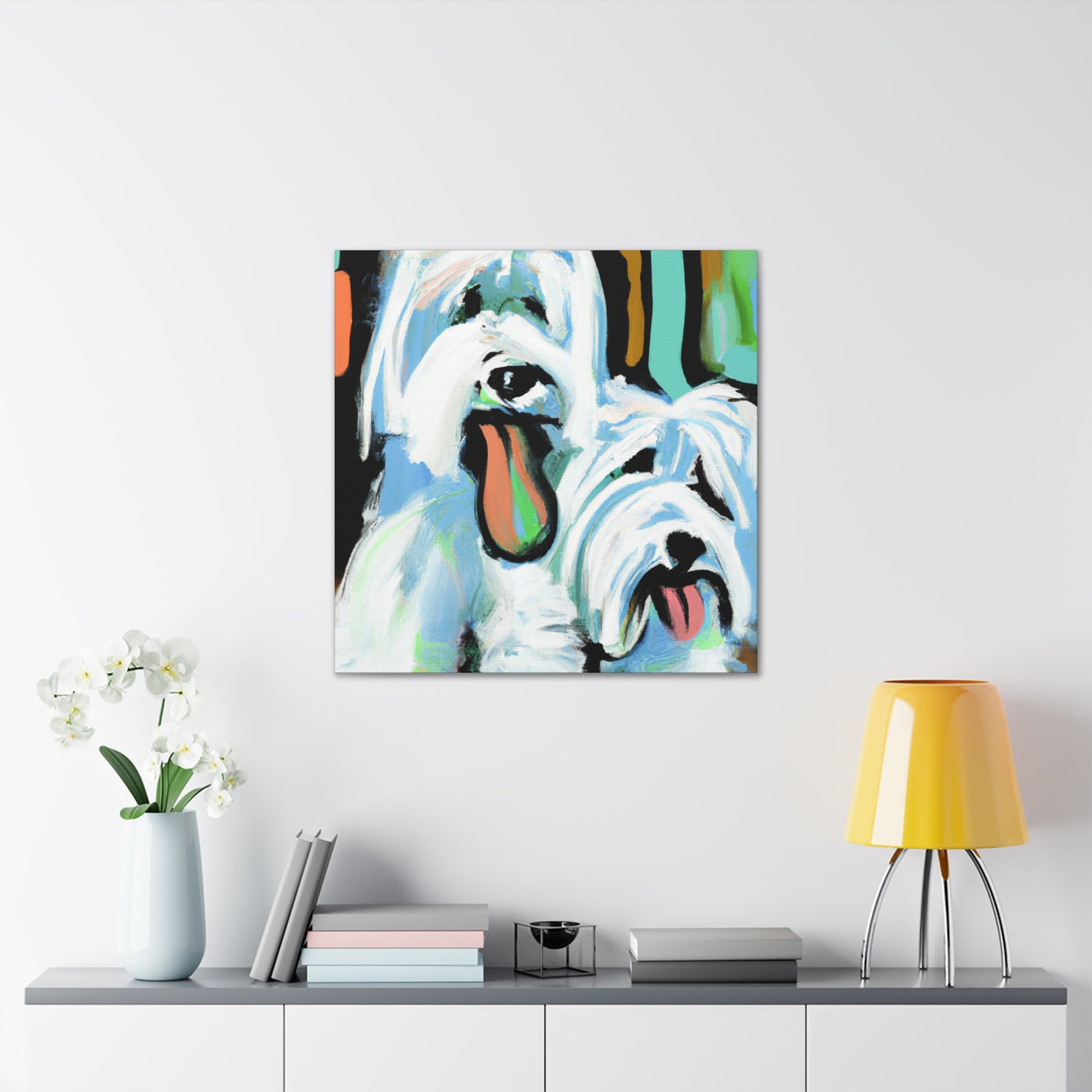 Old English Sheepdog Dance - Canvas