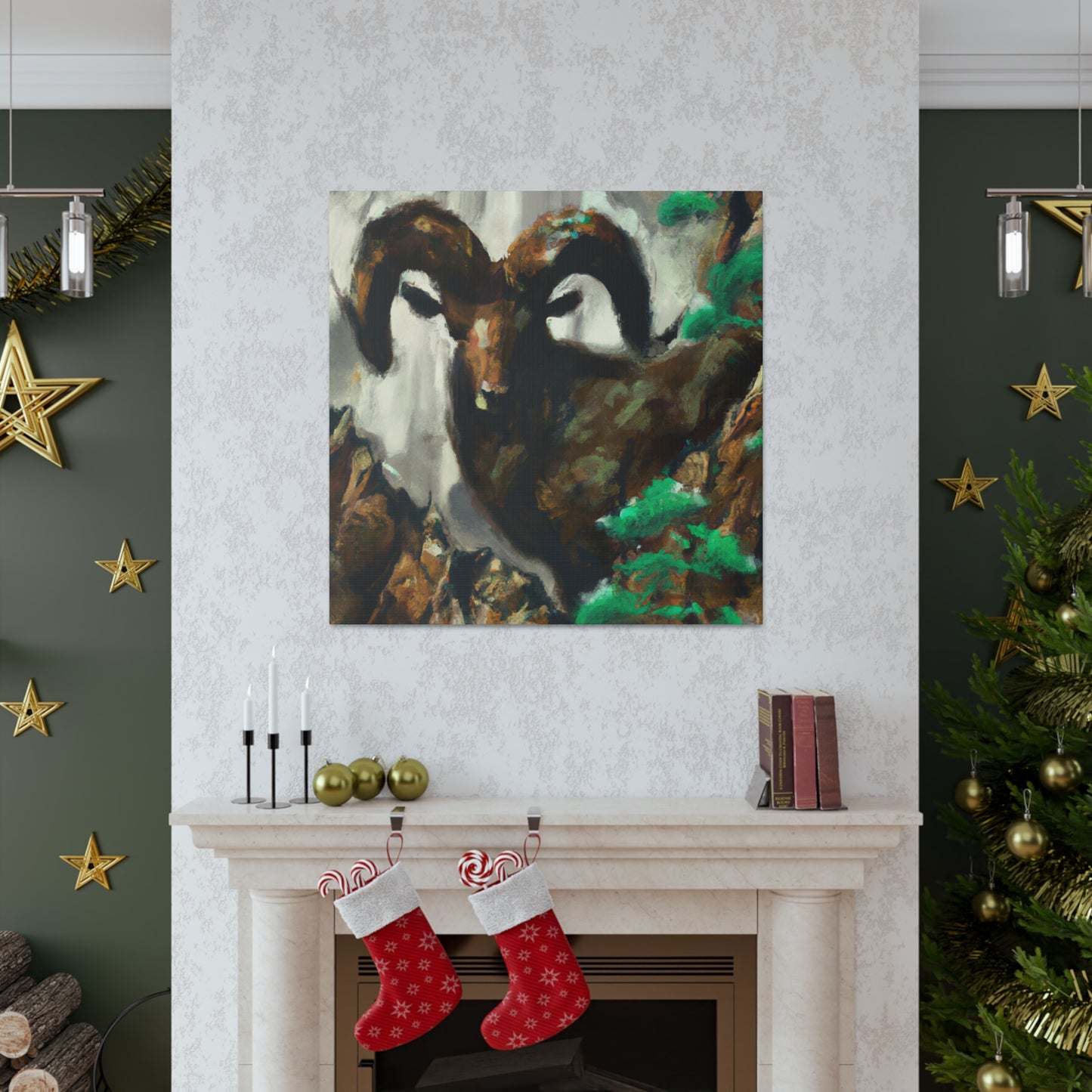 Majestic Rocky Bighorns - Canvas