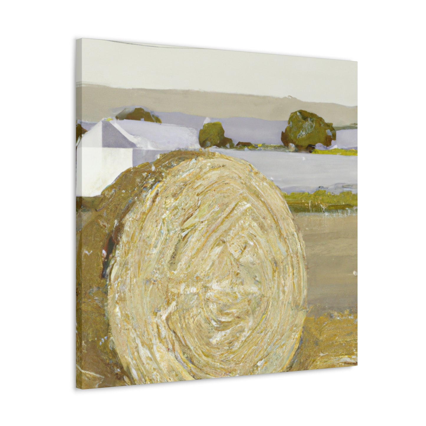 "Hay Bales in Golds" - Canvas