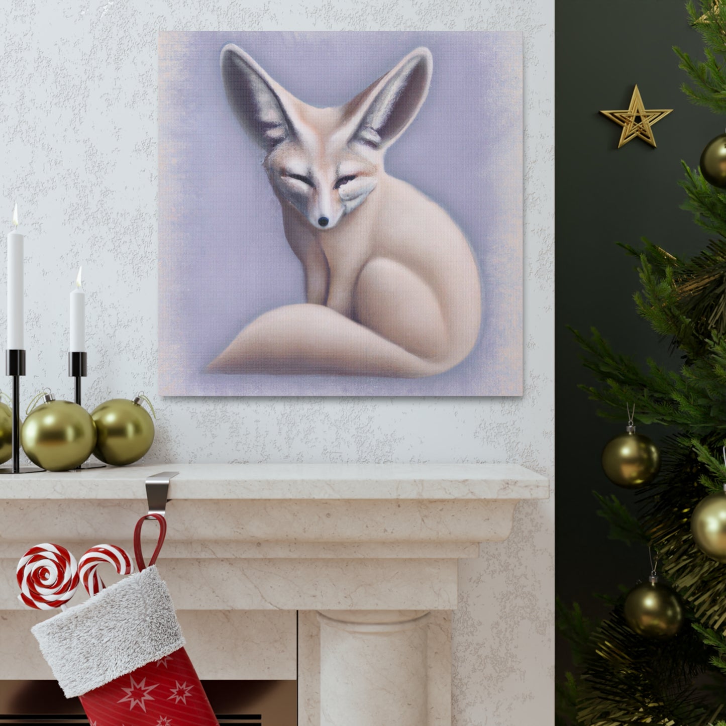 Fennec Fox Art Deco - Canvas