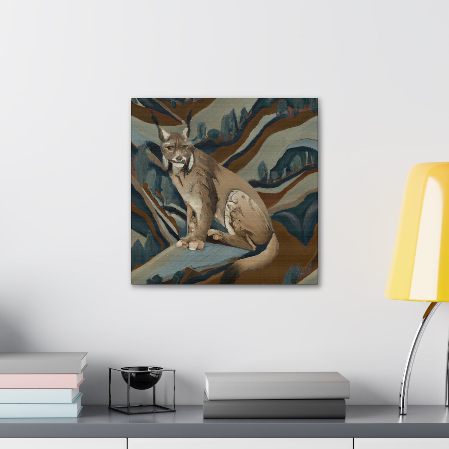 "Lynx in Art Deco". - Canvas