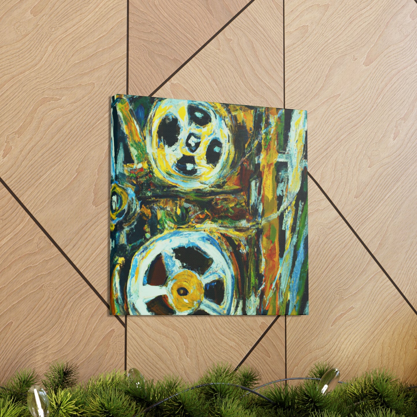 "Reel to Reel Relief" - Canvas