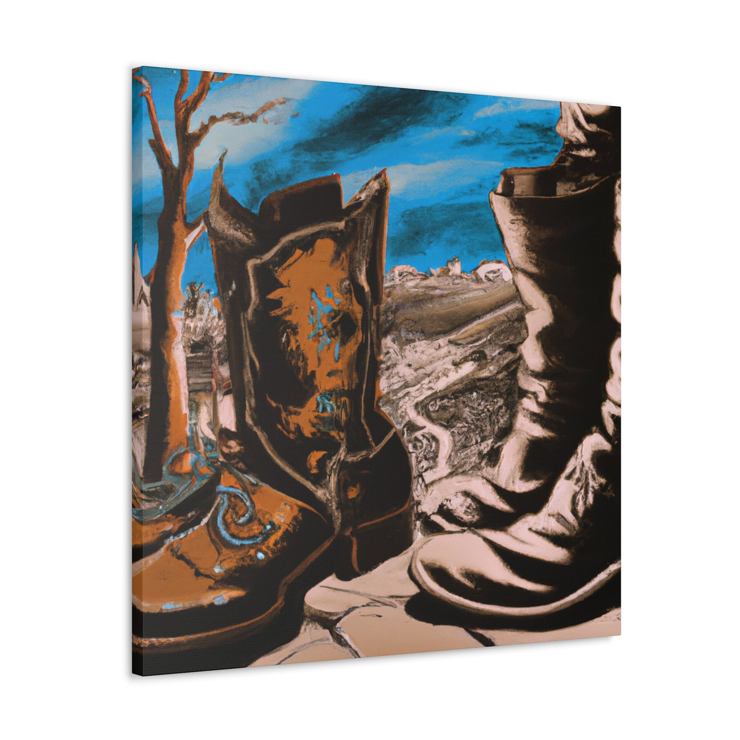 "Boots of Bygone Days" - Canvas