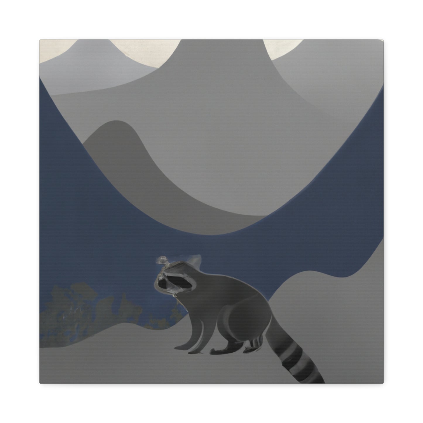 Raccoon In Blossom Time - Canvas