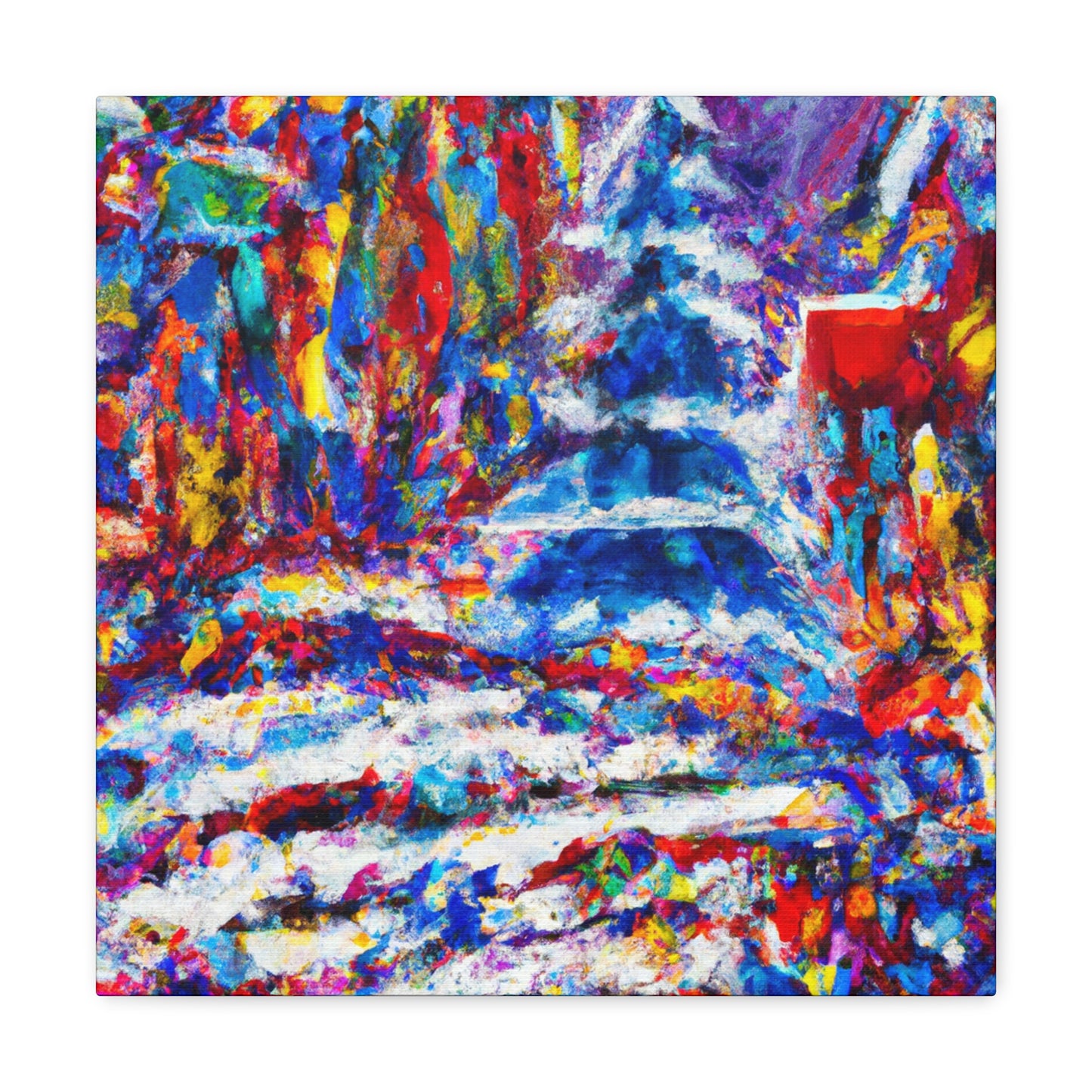 "City Square Fauvism Scene" - Canvas