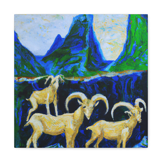 Mountain Goat Expressionism - Canvas