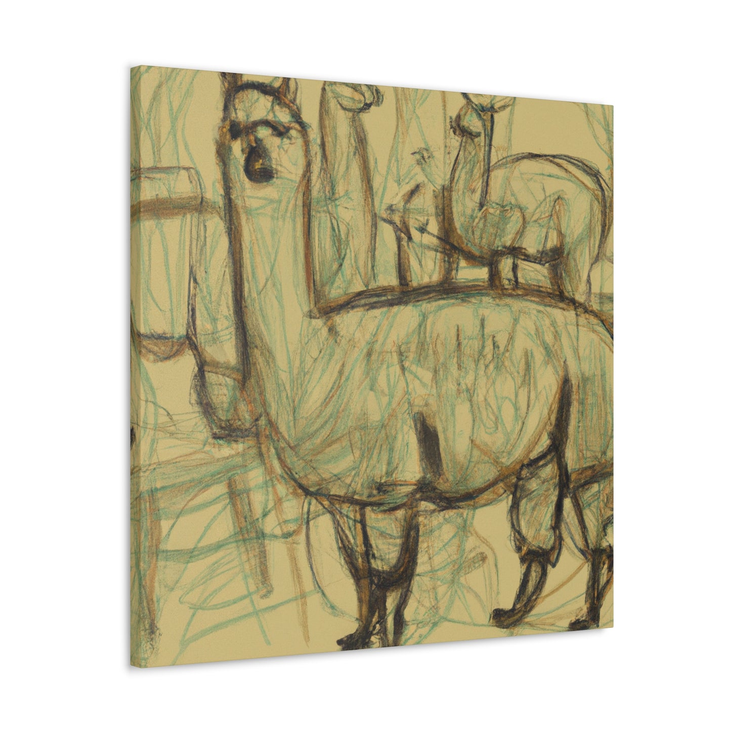 Alpaca Impressionist Sunrise - Canvas