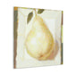 Pear in Soft Hues. - Canvas