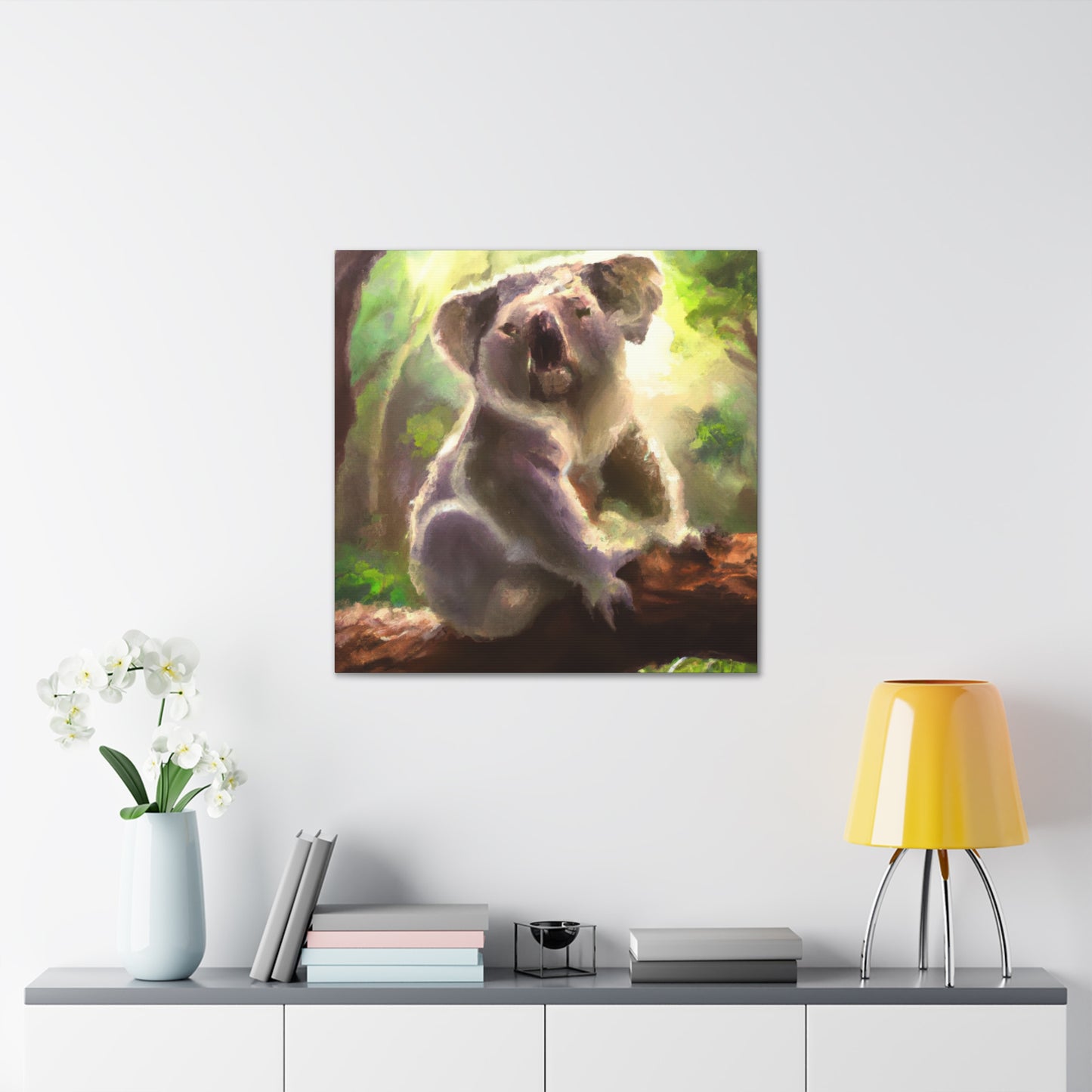 "Koala Sleepy Embrace" - Canvas