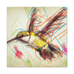 "Hummingbird in Flight" - Canvas