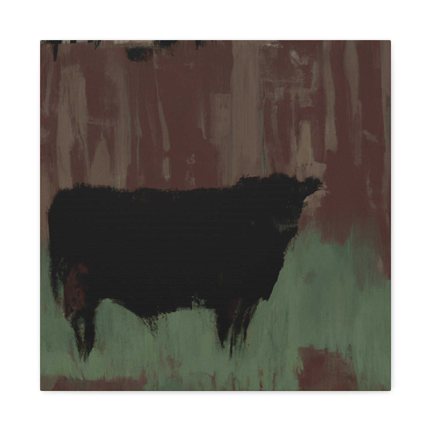 "Black Angus Reflection" - Canvas