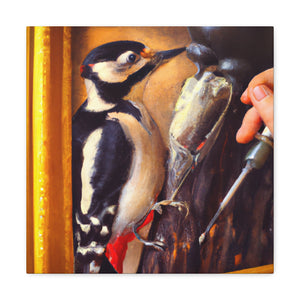 Downy Woodpecker Dreamscape - Canvas