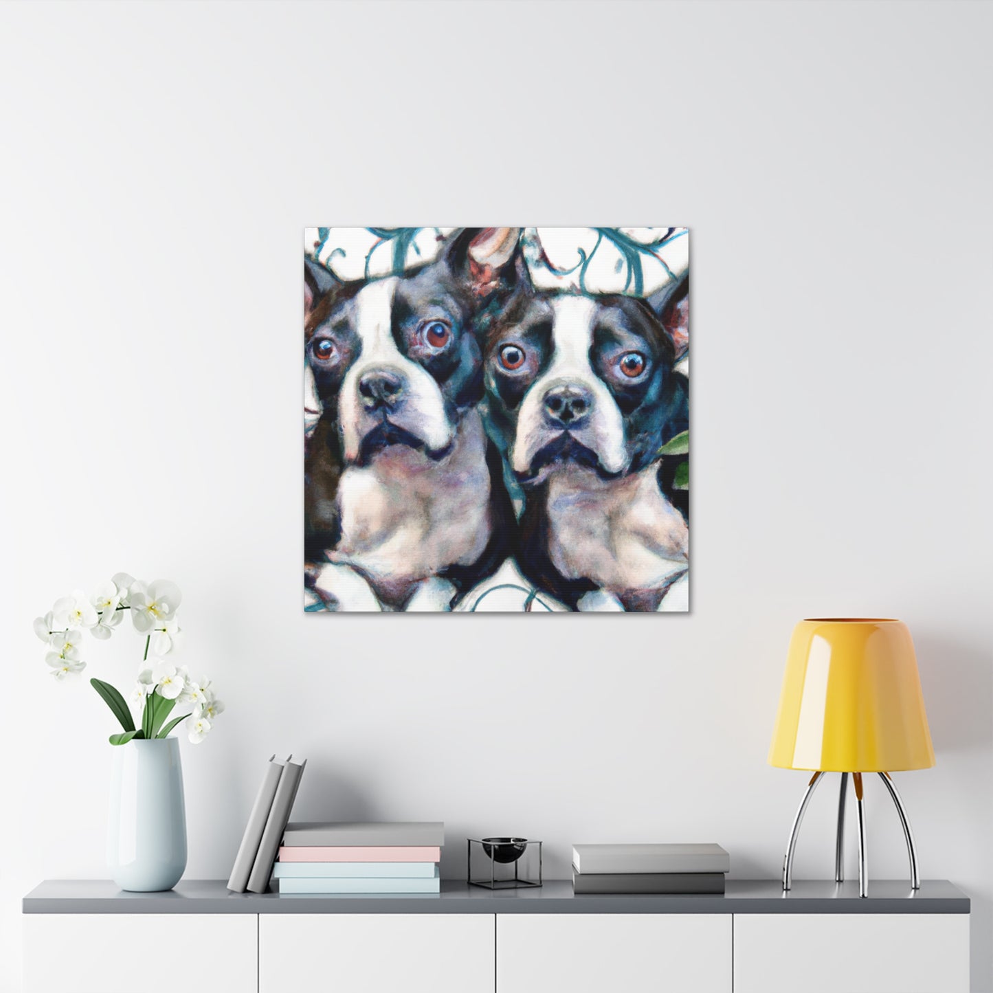 Boston Terrier Elegance - Canvas