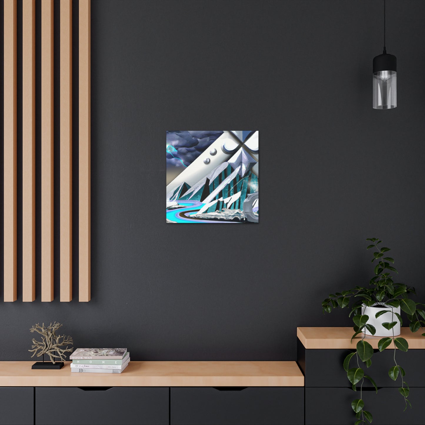 "Snowy Mountain Peaks Glow" - Canvas