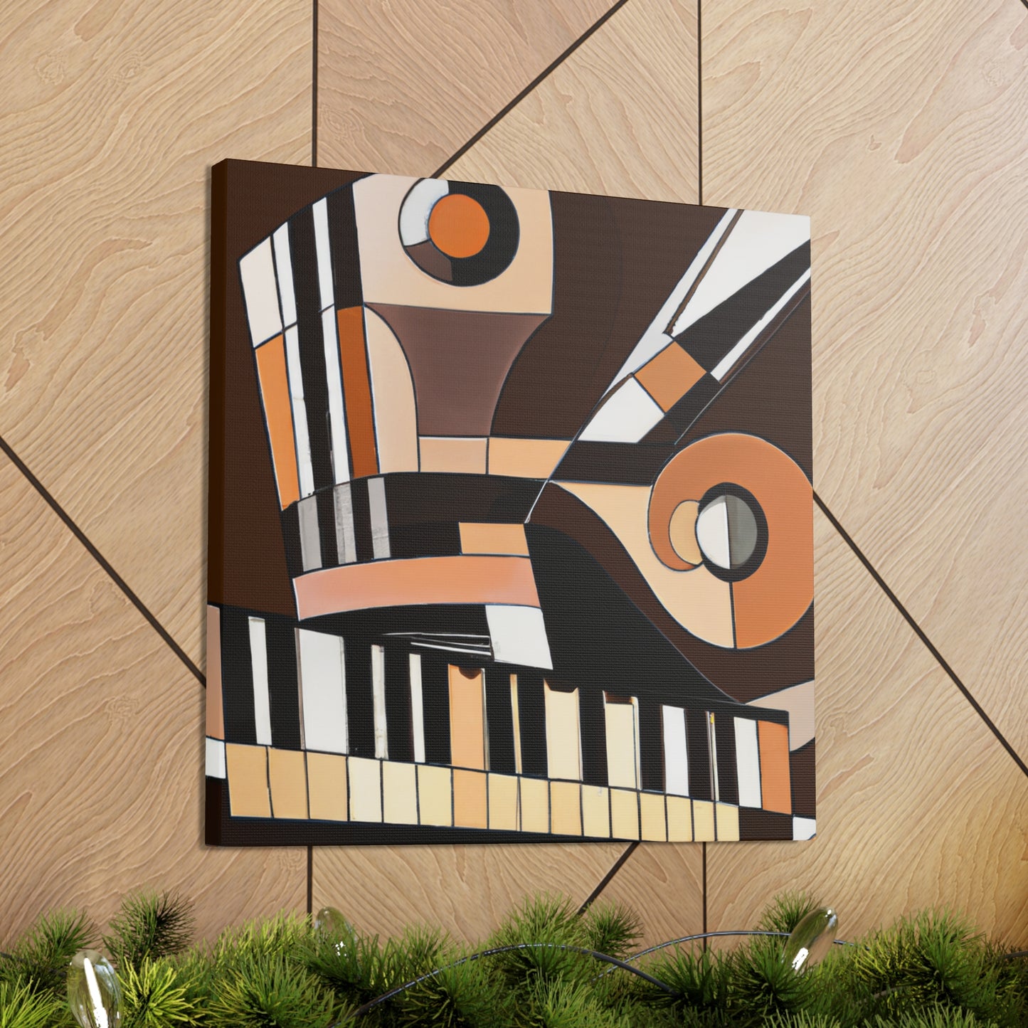 "Piano by Moonlight Scene" - Canvas