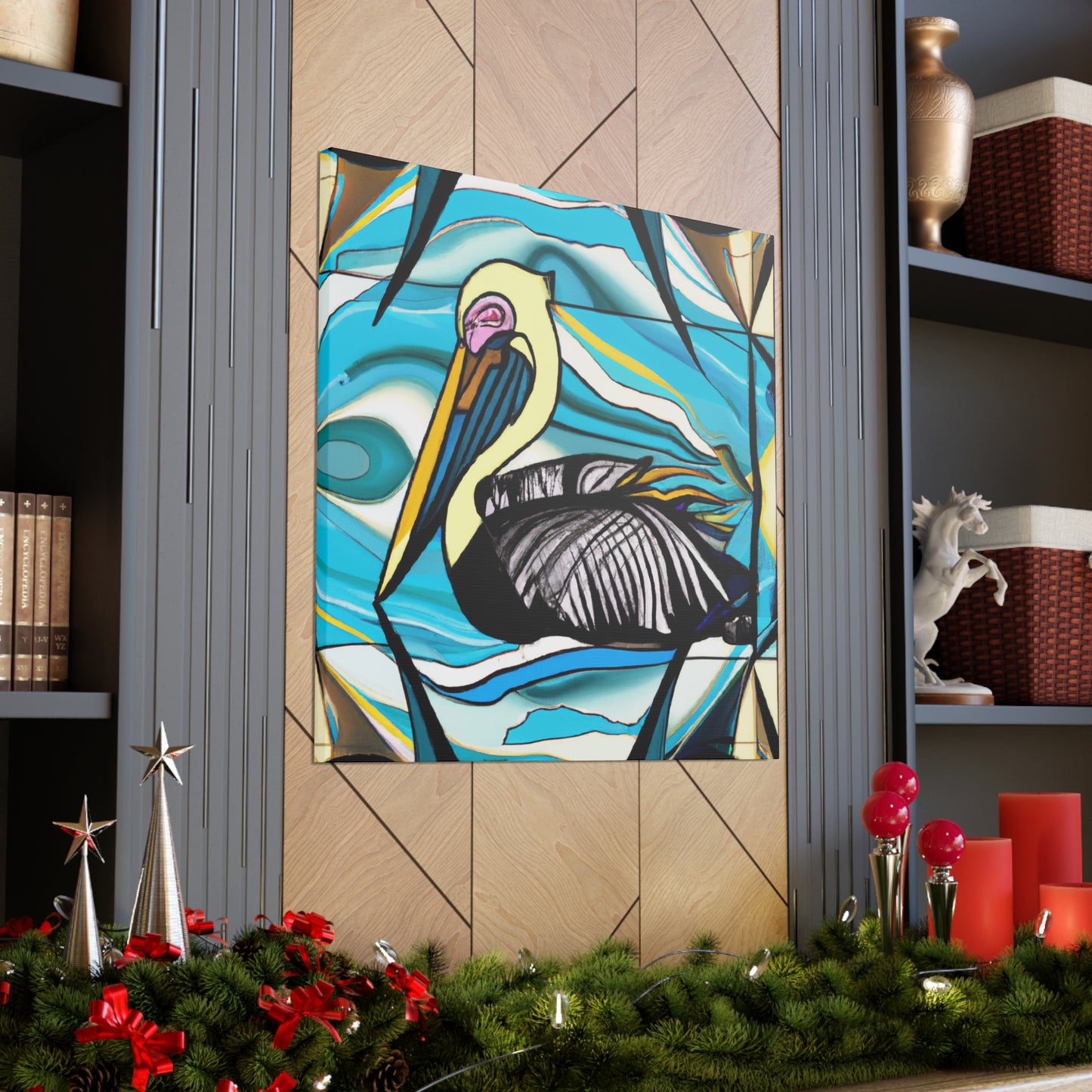 Pelican in Art Deco - Canvas