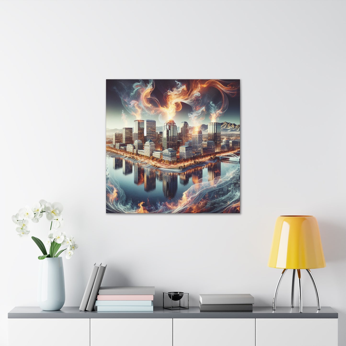 Utah's Hyperreal Cityscape - Canvas