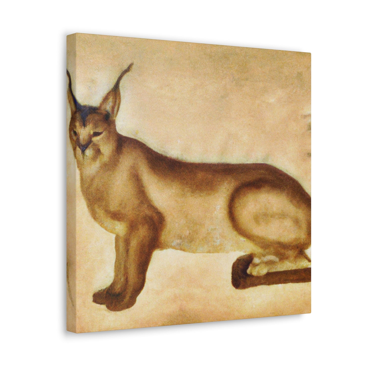 "Caracal in Art Deco" - Canvas