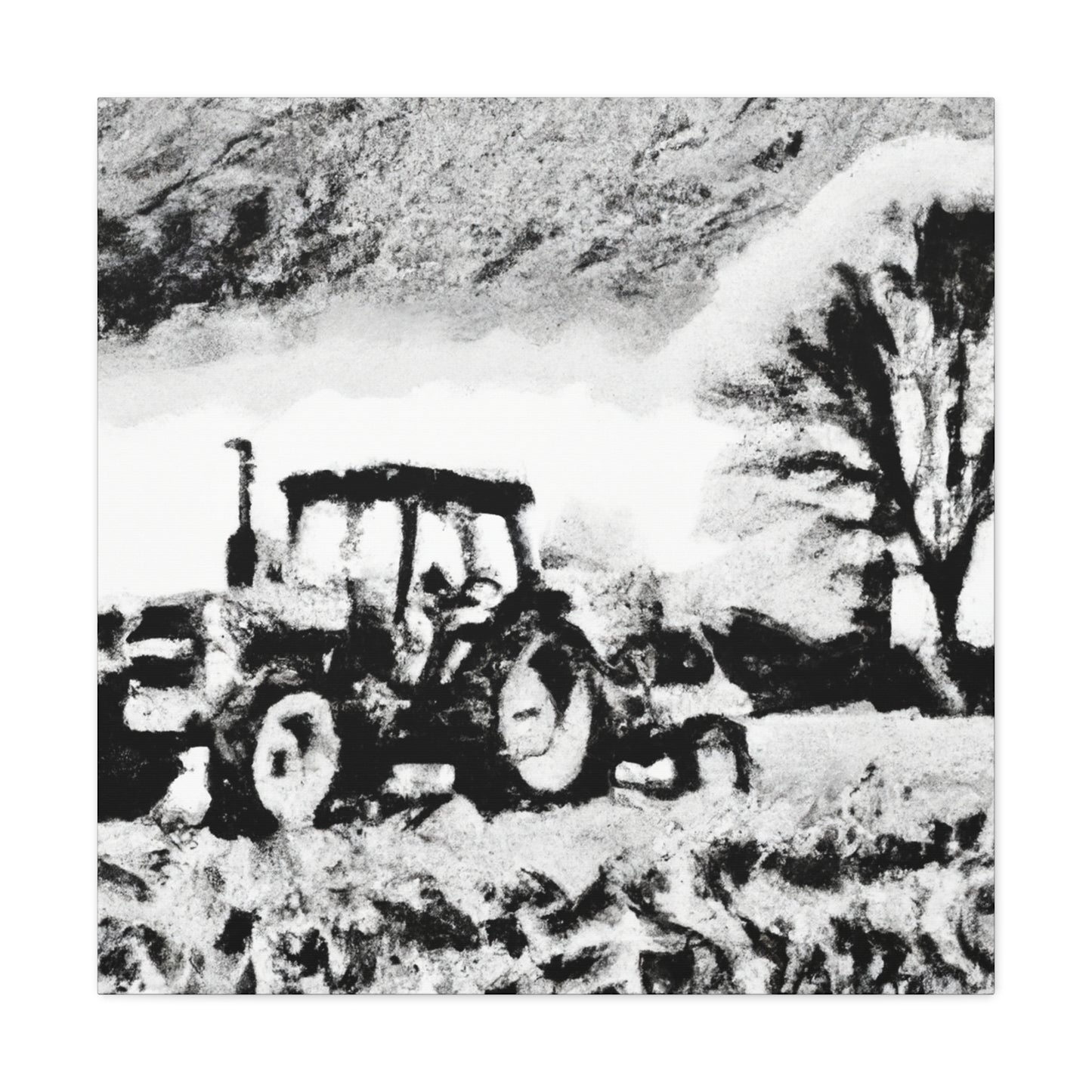 "Tractor in the Fields" - Canvas