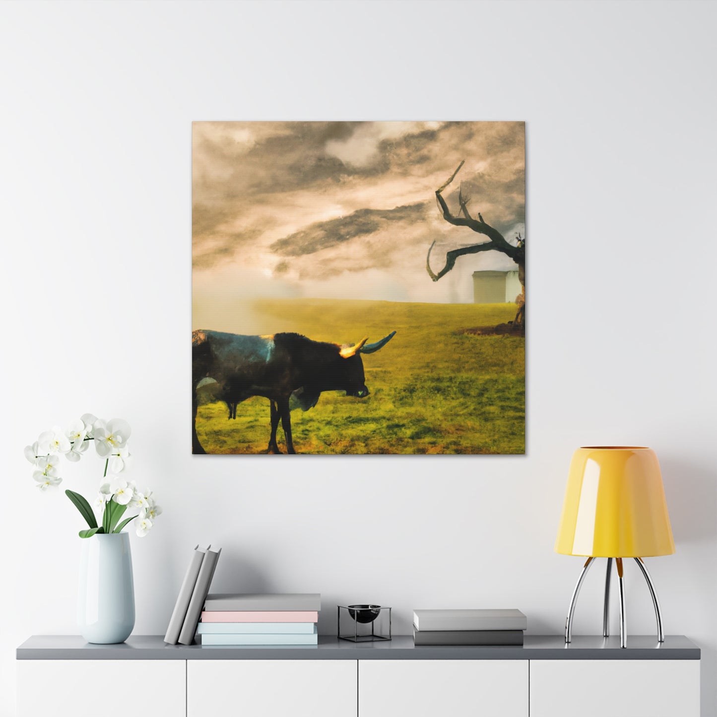 "Longhorn in Surreality" - Canvas