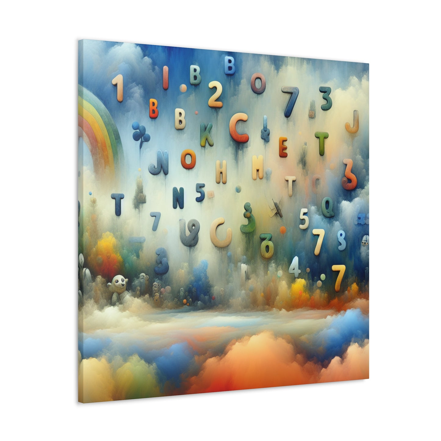 Whimsical Linguistic Dreamscape - Canvas