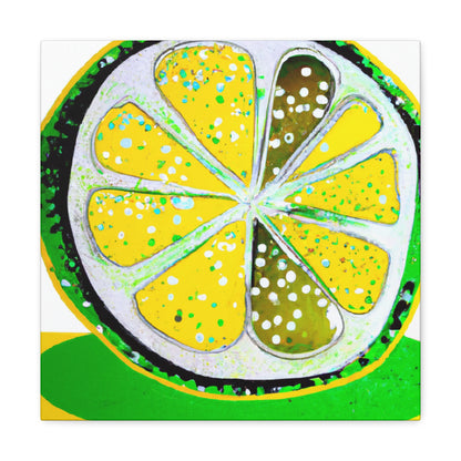 Lemon Folk Art Painting - Canvas