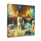 Whimsical Harmony: Puppies & Kittens - Canvas