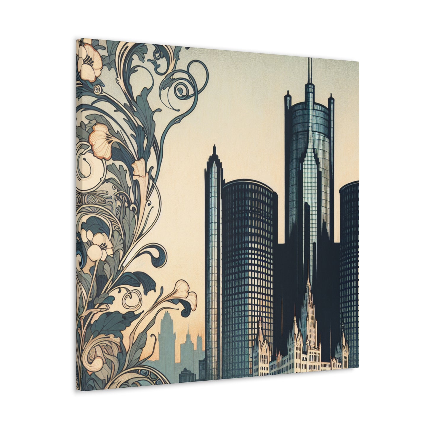 "Retro Motor City Glory" - Canvas