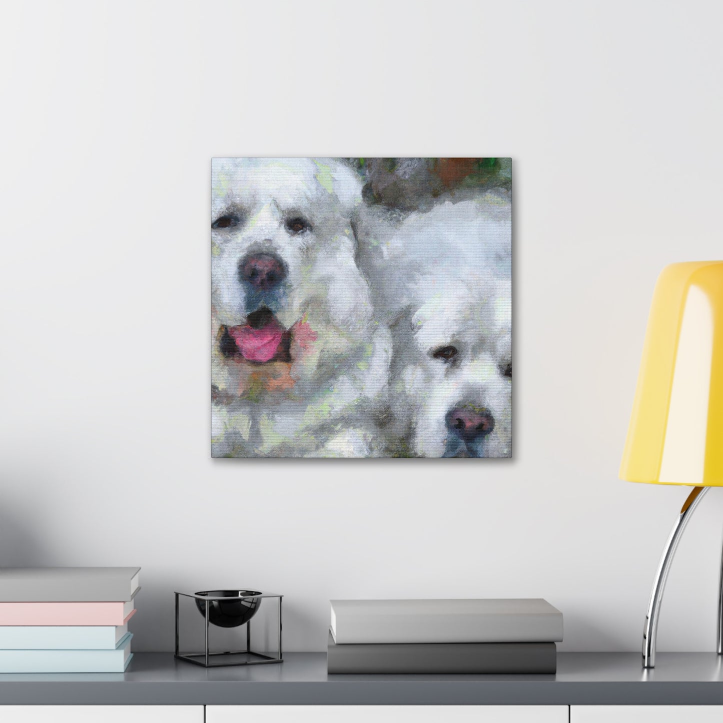 "Great Pyrenees Impressionism" - Canvas