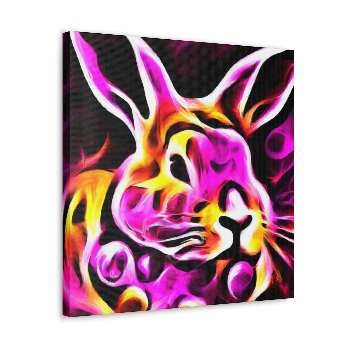 "Rabbit In Bloom Garden" - Canvas