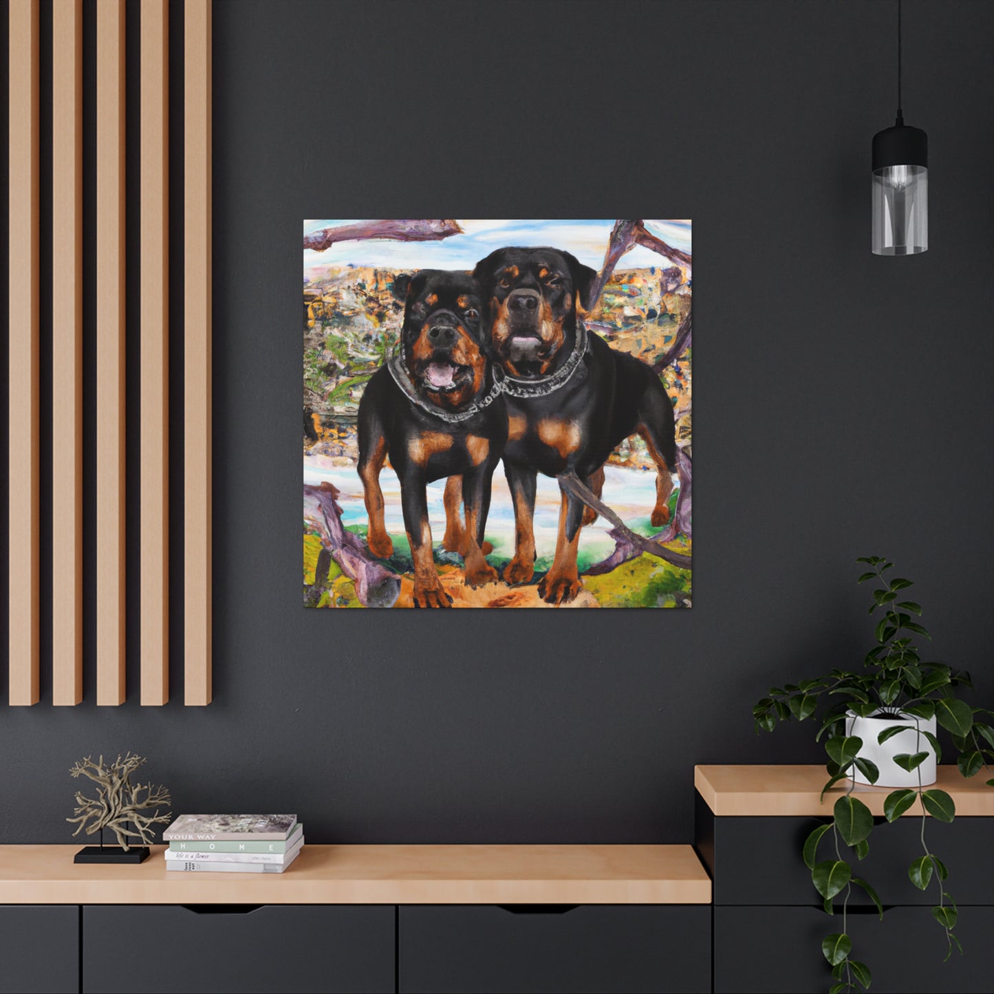 "Feral Rottweiler Vision" - Canvas